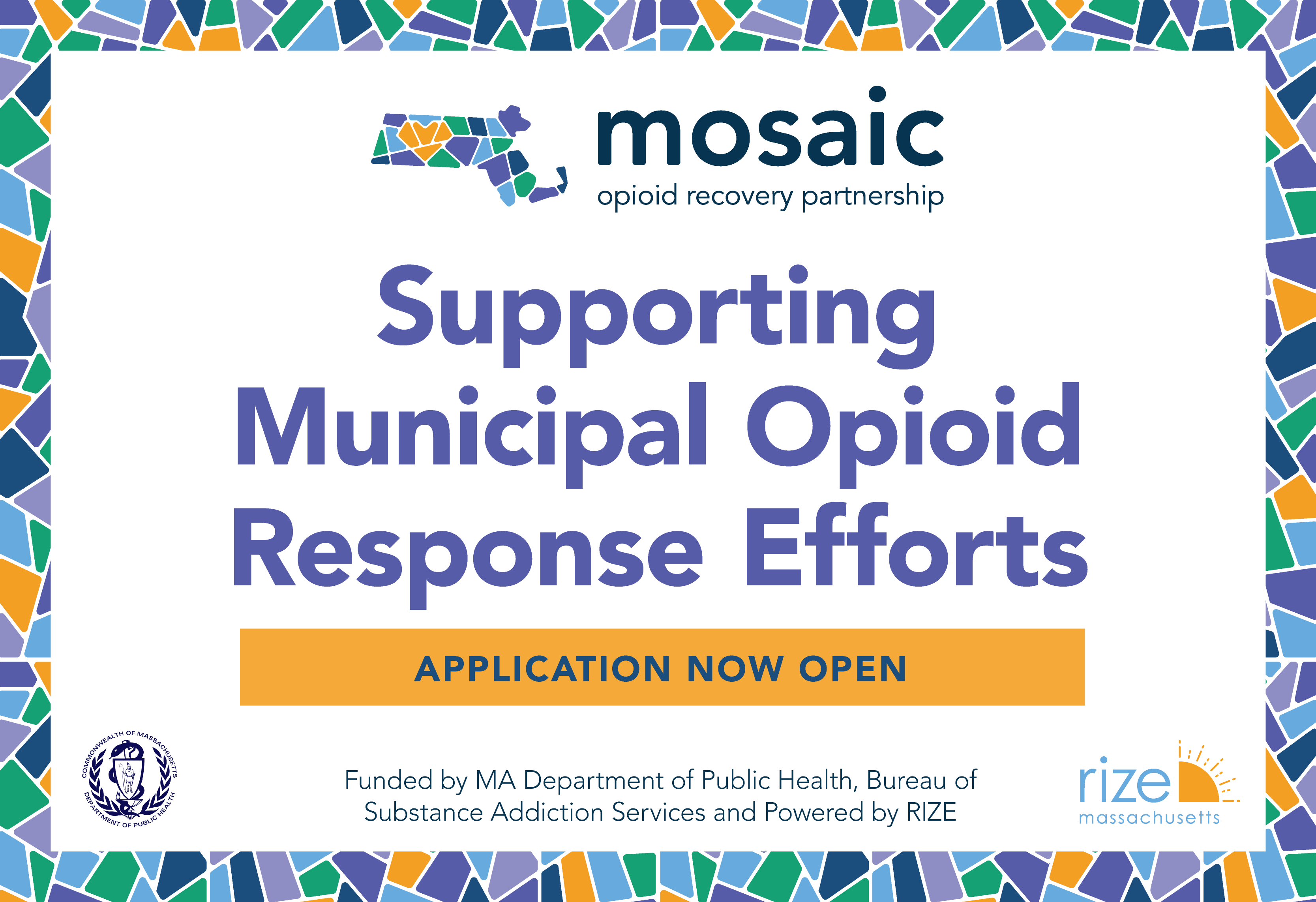 Mosaic Opioid Recovery Partnership — Supporting Municipal Opioid Response Efforts — Application Now Open